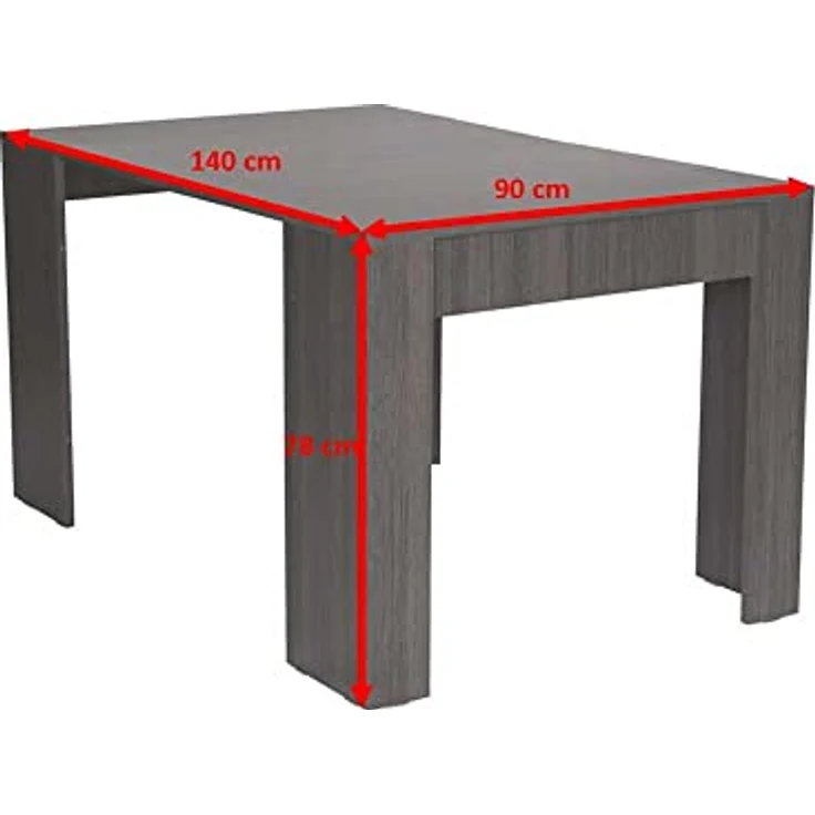 RED DECO Ausziehbare Konsole, Holz, grau, one Size – Bild 10