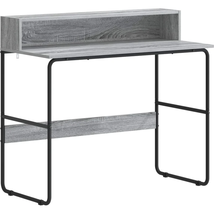 vidaXL Schreibtisch mit Stauraum Sonoma-Grau 100 x 50 x 91 cm 8008029 – Bild 2