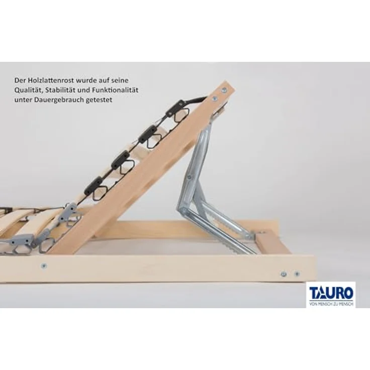 TAURO 22914 7 Zonen Lattenrost, 90x200 cm, Geeignet für alle Matratzen, Kopfteil verstellbar, Komfort Lattenrost mit 28 Leisten – Bild 6