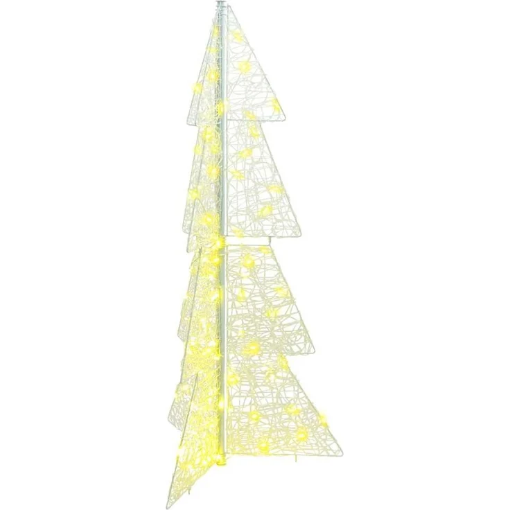 vidaXL Weihnachtsbaum Warmes Weiß 120 cm Acryl 100 LEDs 42019202 – Bild 2