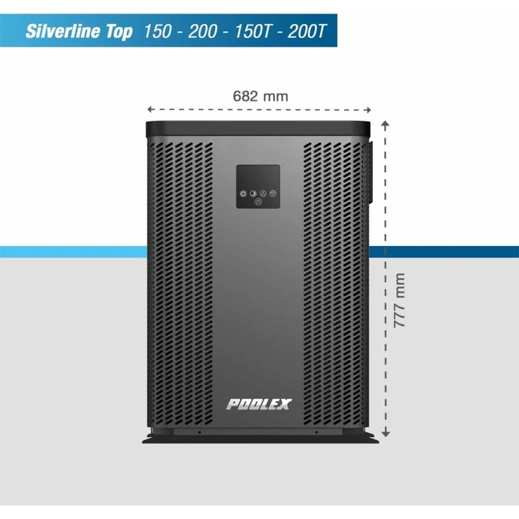 Poolex Swimming Pool Wärmepumpe "Silverline Top",für Pools bis 90.000 l, Einphasen-Stromversorgung – Bild 4