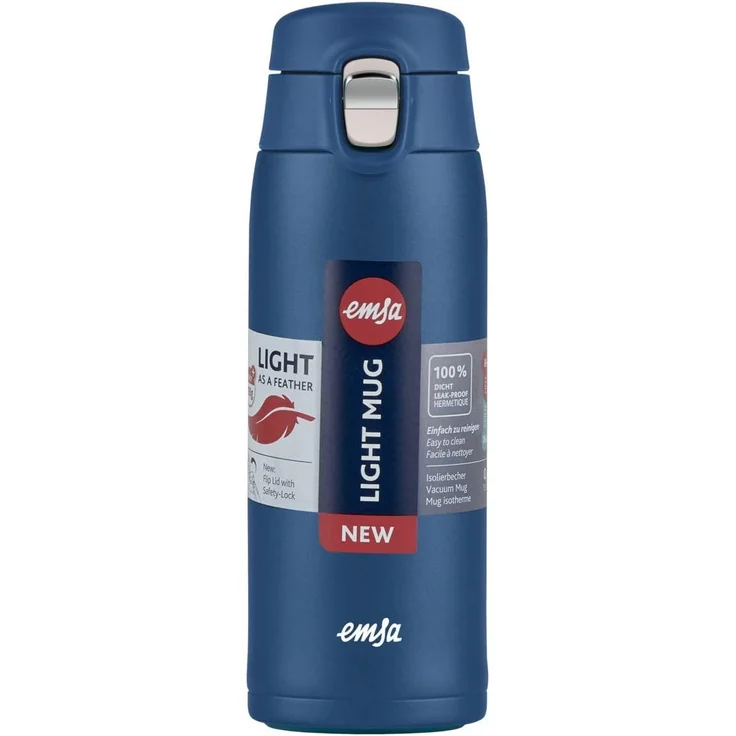 EMSA 'Travel Mug Light' Thermobecher, Edelstahl, blau, 400 ml – Bild 9