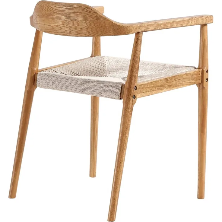 LIM HOME Esszimmerstuhl SW010 (Packung, 1 St), FSC®Eichenholzrahmen mit Sitzfläche aus Papierseil, einfache Montage