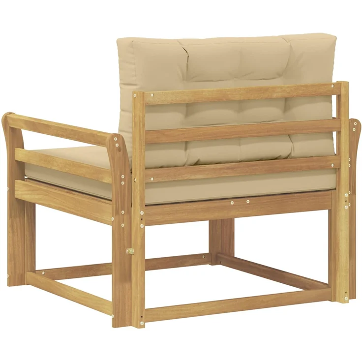 vidaXL Outdoor Mittelsofa Polyester Weiß 3439012 – Bild 5