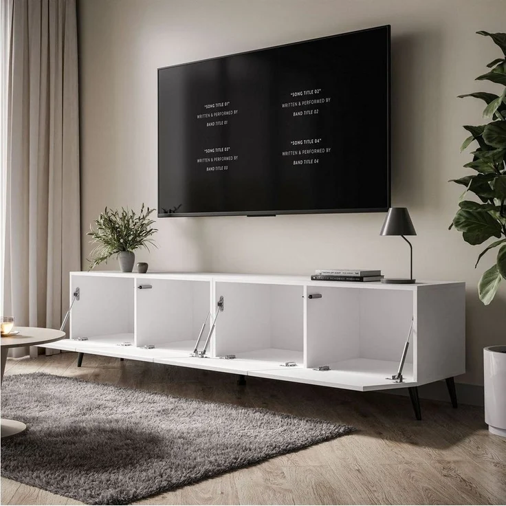 Lookway TV-Schrank AURA 200 auf Beinen TV-Schrank mit LED Beleuchtung Breite: 200 cm – Bild 2