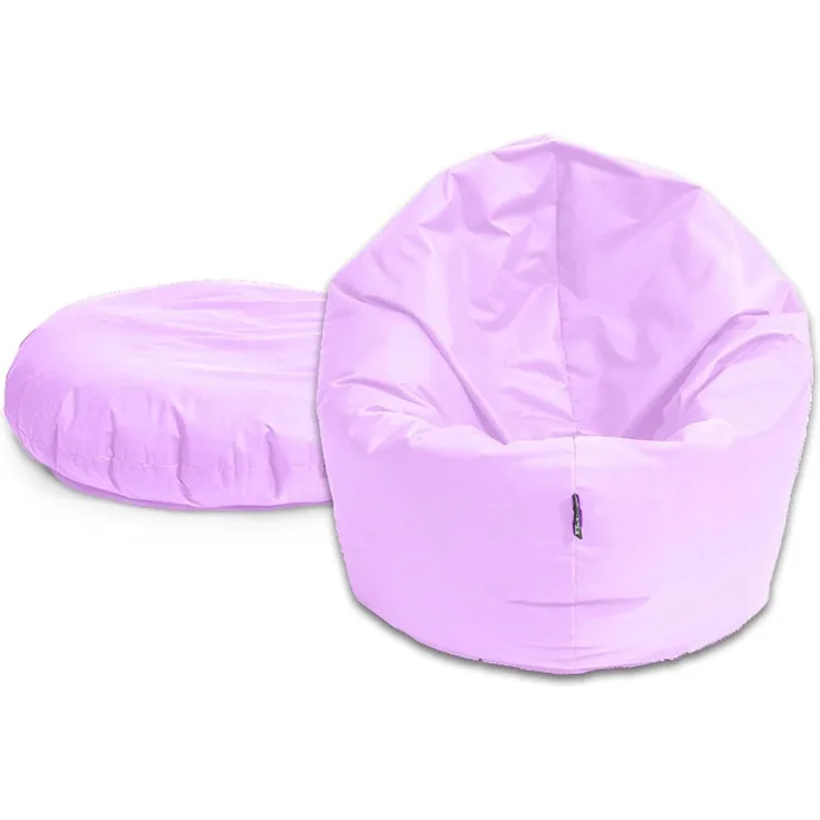 BubiBag XXL Sitzsack, Riesensitzsack für Erwachsene - XXL Sitzsäcke, Sitzkissen oder Gaming Sitzsack, geliefert mit Füllung (145 cm Durchmesser, puderflieder)