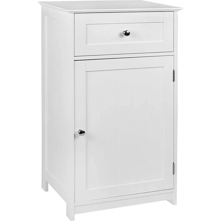 Bath Vida Badezimmerschrank, 1 Tür, 1 Schublade, bodenstehend, Aufbewahrungseinheit, weiß