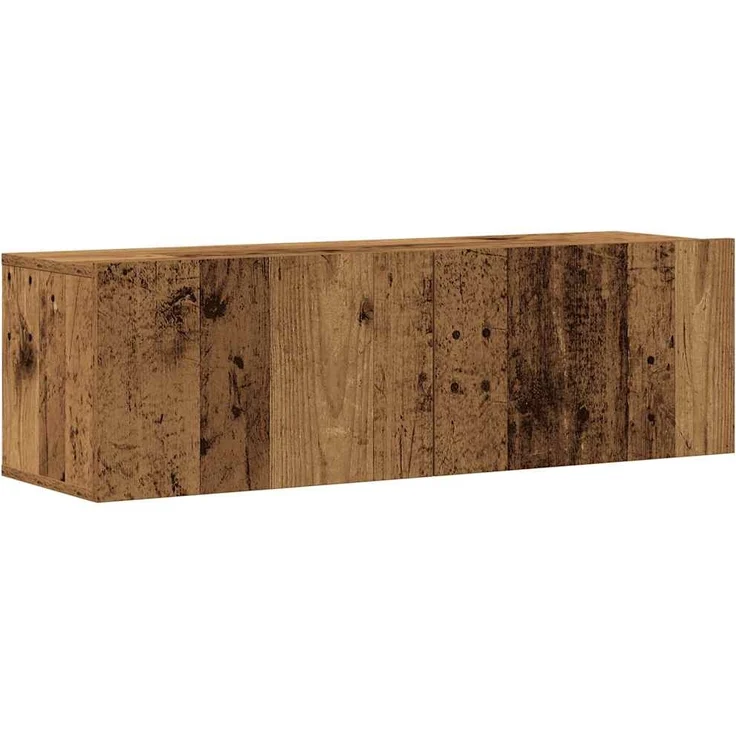 vidaXL 3-tlg. TV-Schrank-Set Wandmontage Altholz-Optik Holzwerkstoff 3329197 – Bild 3
