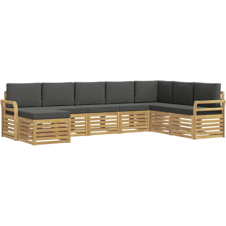 vidaXL Outdoor-Sofagarnitur 8 stk. 8-Sitzer Weiß und Anthrazit 3392317 – Bild 2