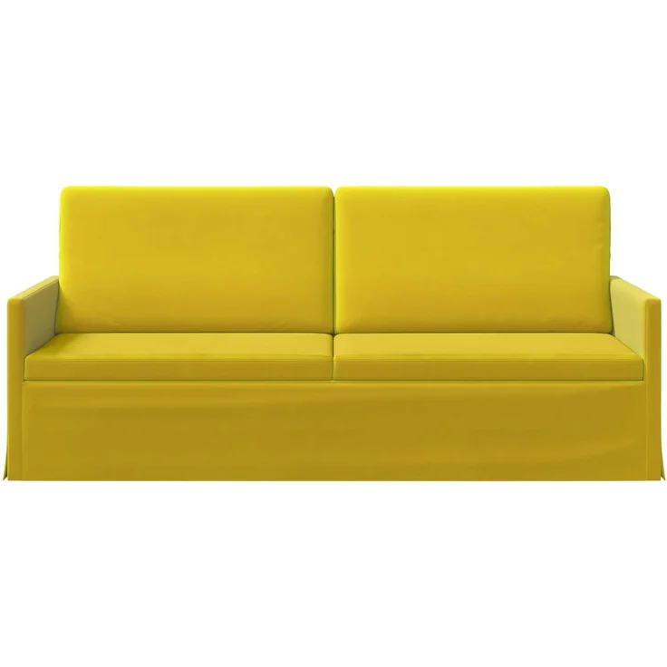 vidaXL 3-Sitzer Sofa Gelb 190 x 81 x 82 cm Samt (V) 42041127 – Bild 2