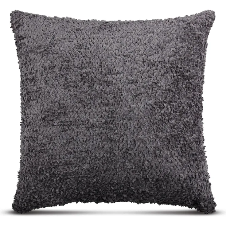 Kissenhülle "Chenille" Anthrazit 60x60cm - Dekokissen