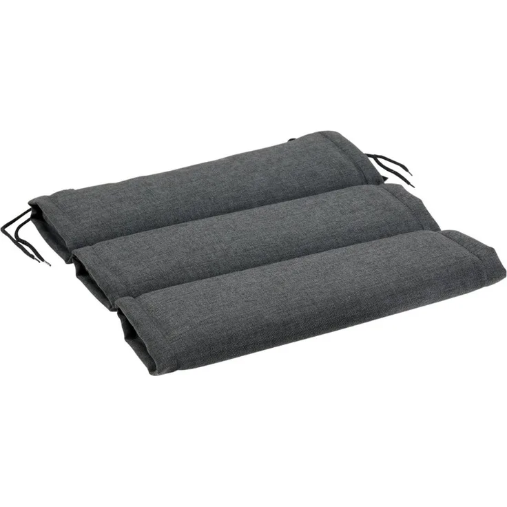 Sitzkissen Dubai von Brafab aus Leinenpolyester, modern, mit Bändern, anthrazit, 43x43x4 cm