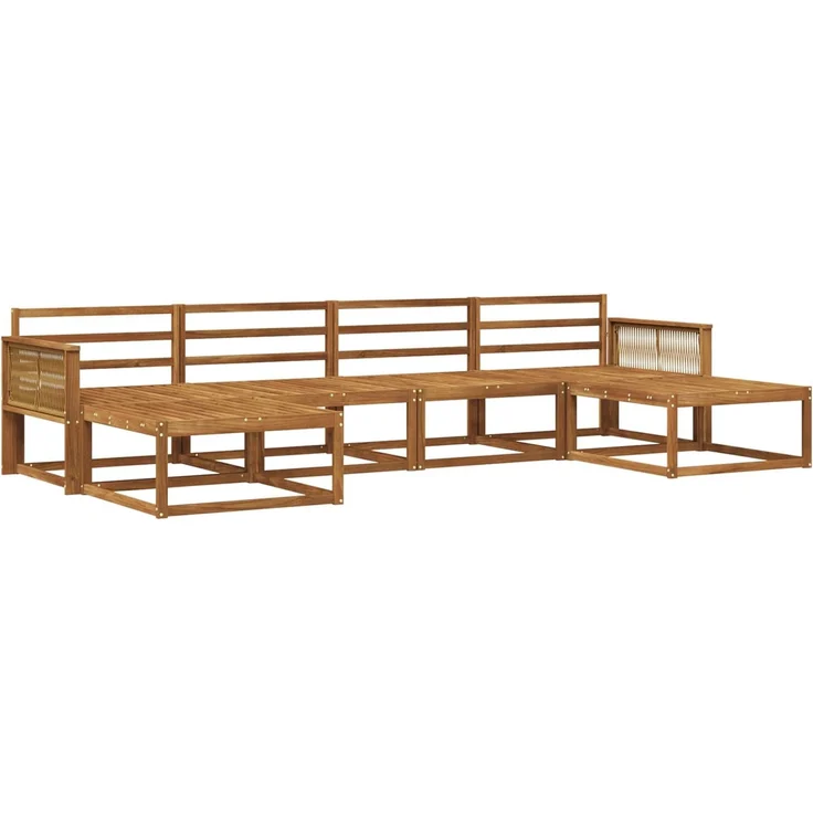 vidaXL Outdoor-Sofagarnitur 6 stk. 6-Sitzer Natur Massivholz Akazie 3382787 – Bild 2