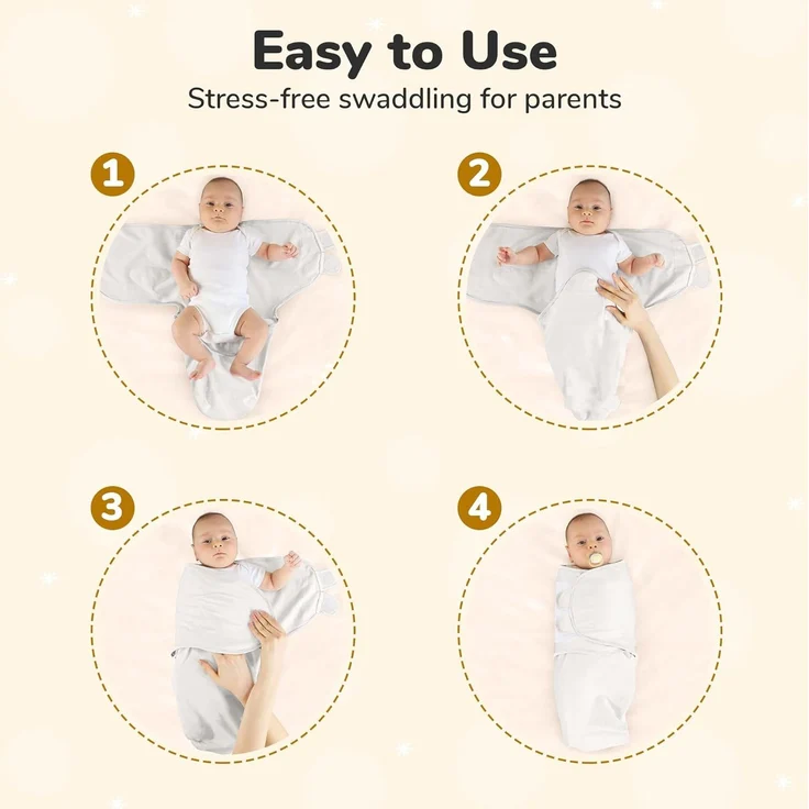Mama Cheetah Baby Swaddle Decke mit Reißverschluss, Neugeborenes Swaddle Sack, Baby Swaddles Schlafsack 3-6 Monate, Baby Swaddle Wrap mit Easy Change Reißverschluss für Baby Junge Mädchen – Bild 4