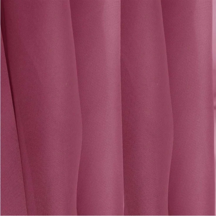 Schlaufen-Bistrogardine in B160cm x L45cm, transparente uni Scheibengardine Voile in vielen verschiedenen Farben erhältlich (bordeaux - beere) – Bild 3