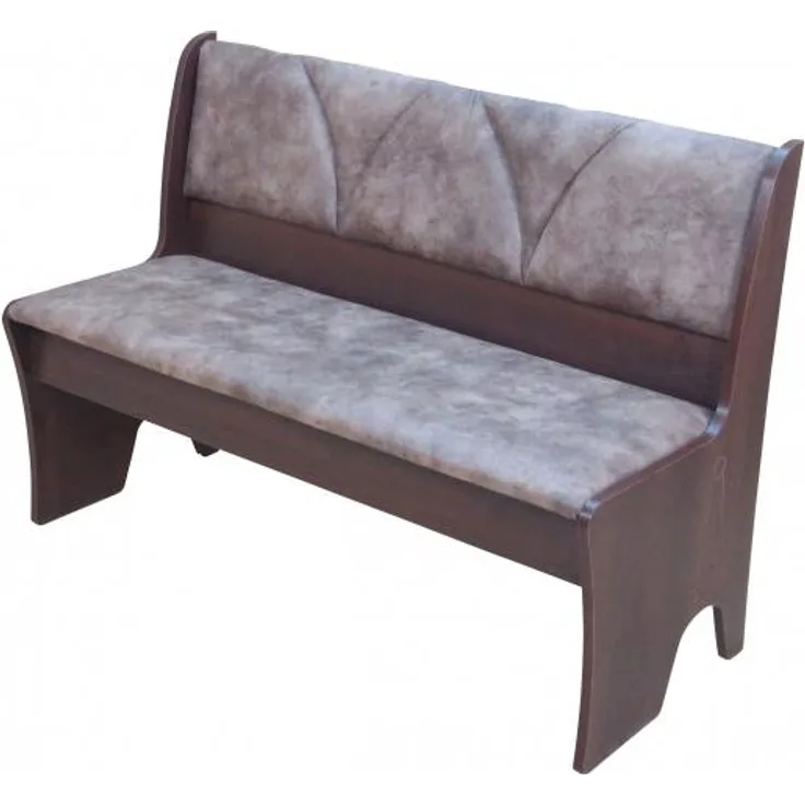 Truhenbank "SILVIA" 120 cm, nussbaum / vintage camel