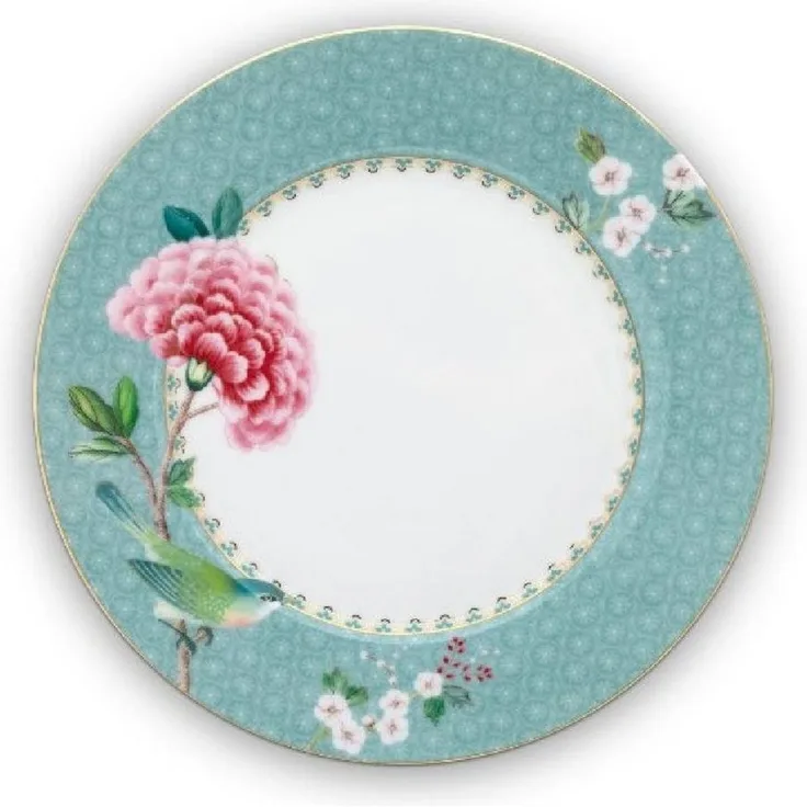 Pip Studio Frühstücksteller Blushing Birds Blau (21cm) 51.001.202