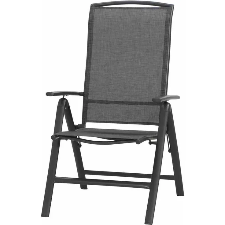 Siena Garden Klappsessel Livorno Aluminium anthrazit verstellbare Rückenlehne