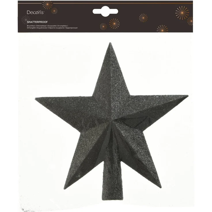 Kaemingk Tannenbaumspitze schwarz bruchfest, langlebig 19 cm – Bild 4