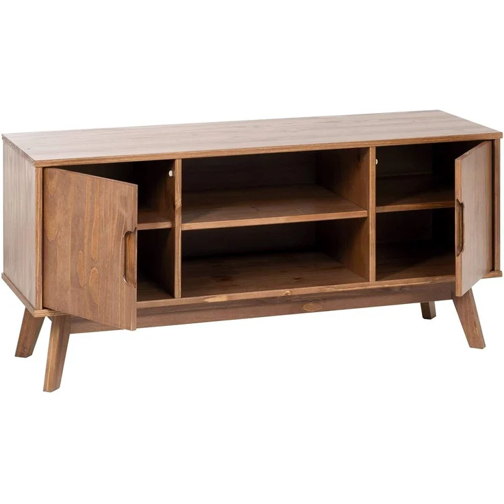 IDIMEX Lowboard TIVOLI, TV Board aus Kiefer Massivholz, Fernsehtisch mit 2 Türen kastanie – Bild 6