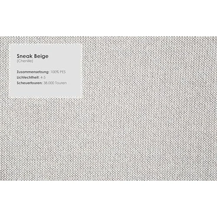 Cavadore Hocker Jawa / Bodennaher Polsterhocker in Nierenform / Ideal als Fußhocker oder Sitzgelegenheit / Passend zur Garnitur Jawa / 84 x 43 x 70 / Chenille, Beige – Bild 6