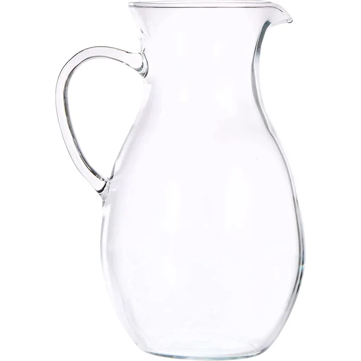 Glas Wasserkaraffe mit Henkel: gießt ohne zu tropfen Glas-Karaffe 1,0 L