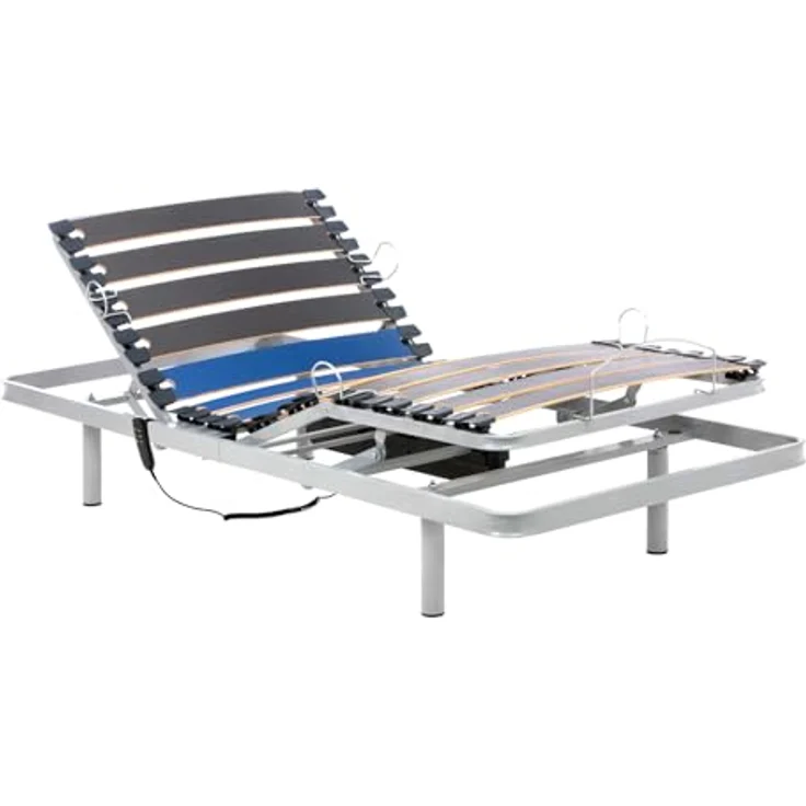 Geriafy - Elektrisch Verstellbarer Lattenrost Home Silver | 90x190 cm | Verstärkt und kompakt | Kabelgebundene Fernbedienung – Bild 2