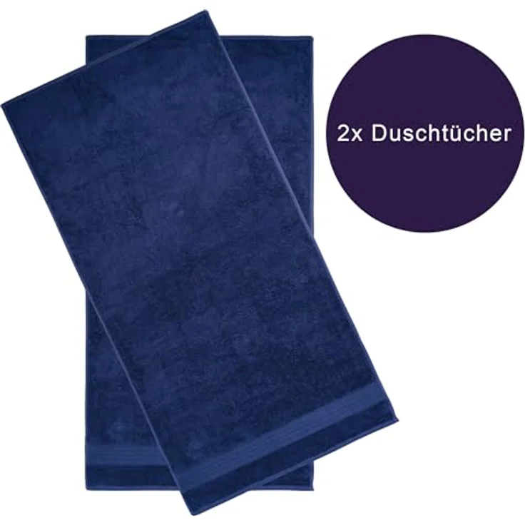 Brielle Badetücher Handtuch-Set aus 100% Baumwolle - 2 Duschtücher 70x140 cm, (packung, 2-St), 100% Baumwolle, nachaltig as Bio-Bumwolle, schnell trocknet – Bild 7