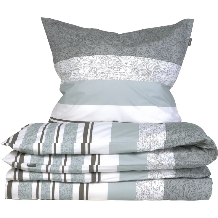 Schiesser Bettwäscheset Adele - Renforcé - 2-teilig - 155 x 220 cm - Grau