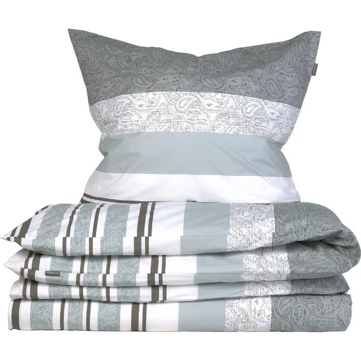 Schiesser Bettwäscheset Adele - Renforcé - 2-teilig - 155 x 220 cm - Grau – Bild 1