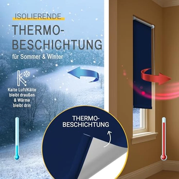 Sol Royal Thermorollo SolReflect T42 für Fenster & Türen Dunkelblau, 160 x 40 x 3.1 cm – Bild 6