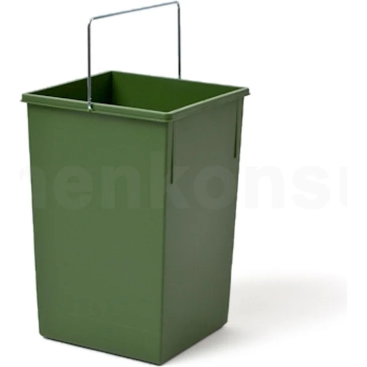 Hailo Inneneimer 1073259 grün 15 Liter 220 x 230 x 350 mm mit Deckel – Bild 2