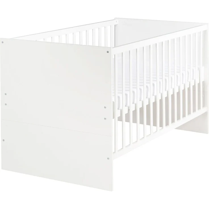 roba Kinderzimmerset 'Anton' 3-teilig - Bett 70 x 140 - Wickelkommode - Kleiderschrank 3-türig - Weiß – Bild 1