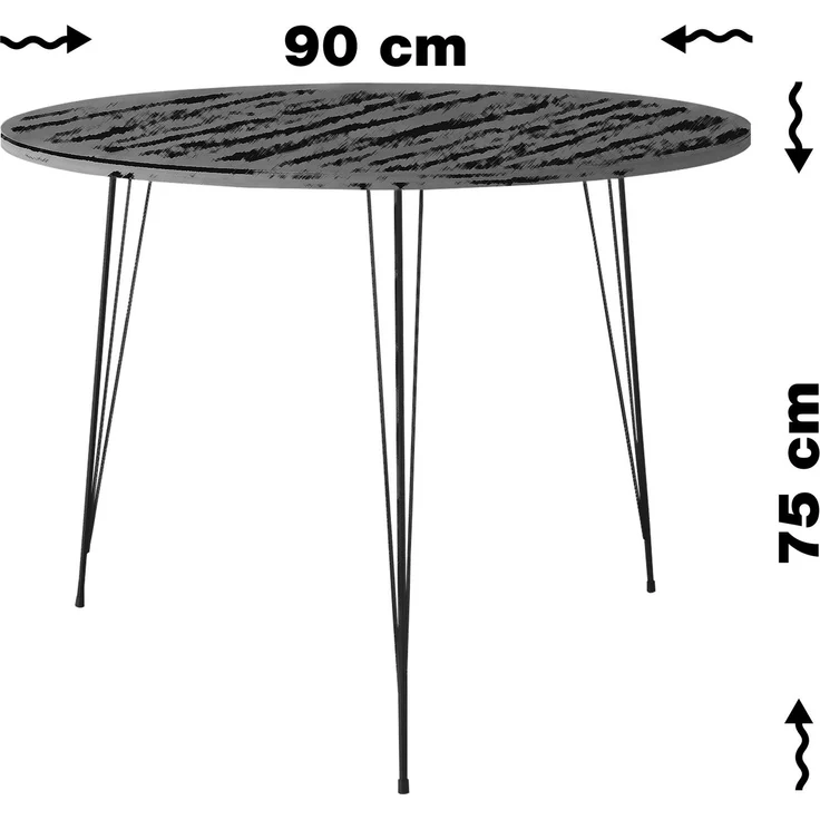 Skye Decor 'Sandalf - Caucasian Oak' Tisch, Kaukasische Eiche, 90 x 75 x 90 cm – Bild 6