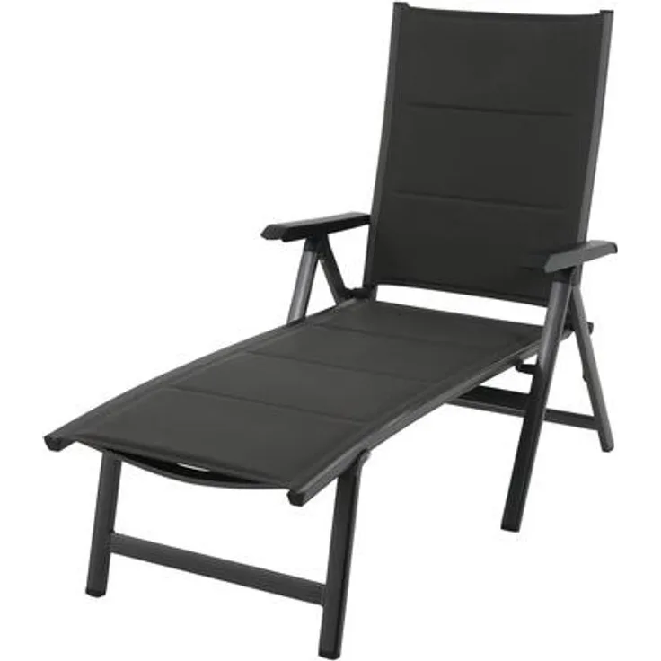 2er Set Futosa Gartenliege schwarz