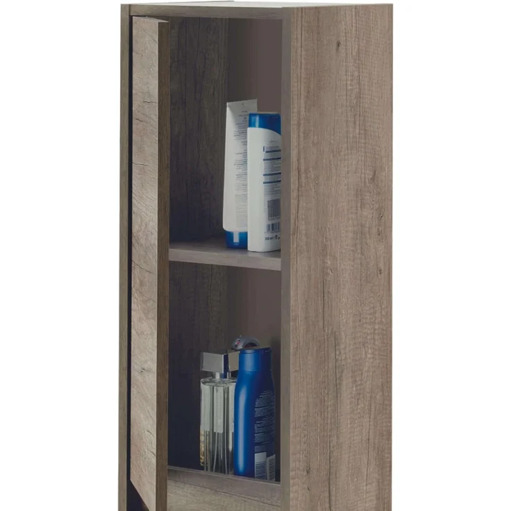 ARKITMOBEL, Badezimmer-Säule mit 2 Türen – schmaler Badhochschrank in Nordik-Optik, platzsparendes Badezimmermöbel, Maße: 30 x 140 x 25,5 cm (B x H x T), Modell Dakota – Bild 5