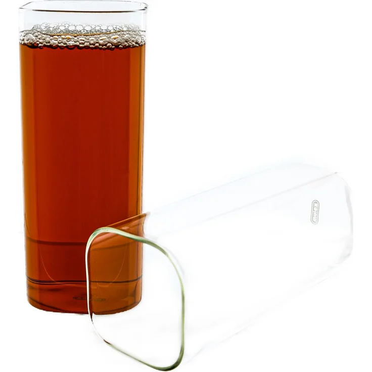 Mulex Glas 8-Teilig Quadratische Glas Japanische Getränkebecher Borosilikatglas Cocktail, Borosilikatglas, Hitzebeständig 400 ml – Bild 1