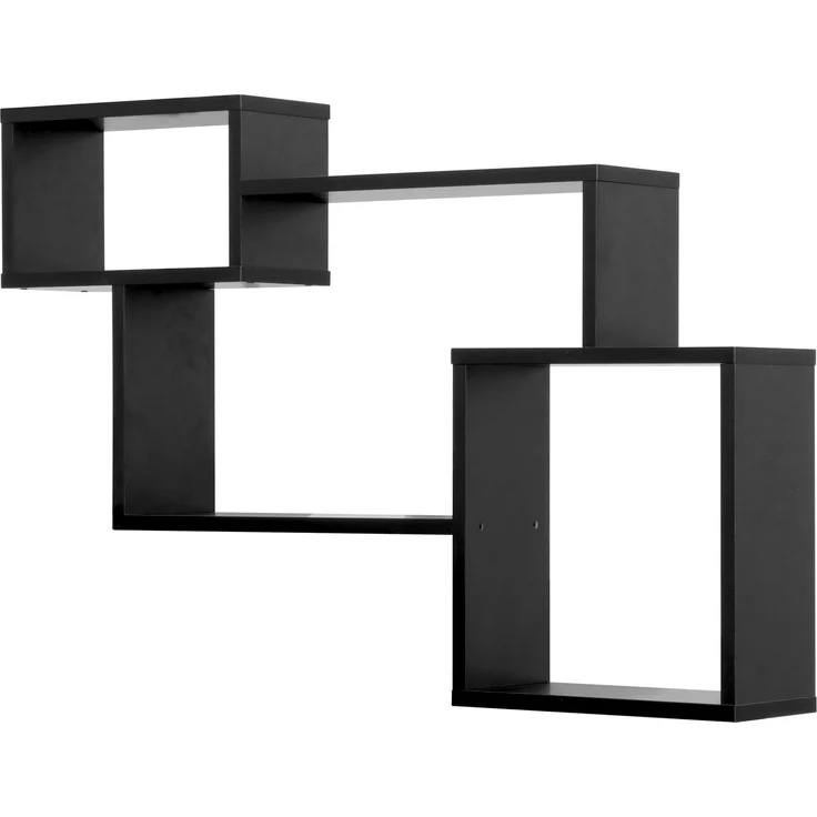Wandregal im modernen Design – Schwarz – 3 Ablagen – Bild 2
