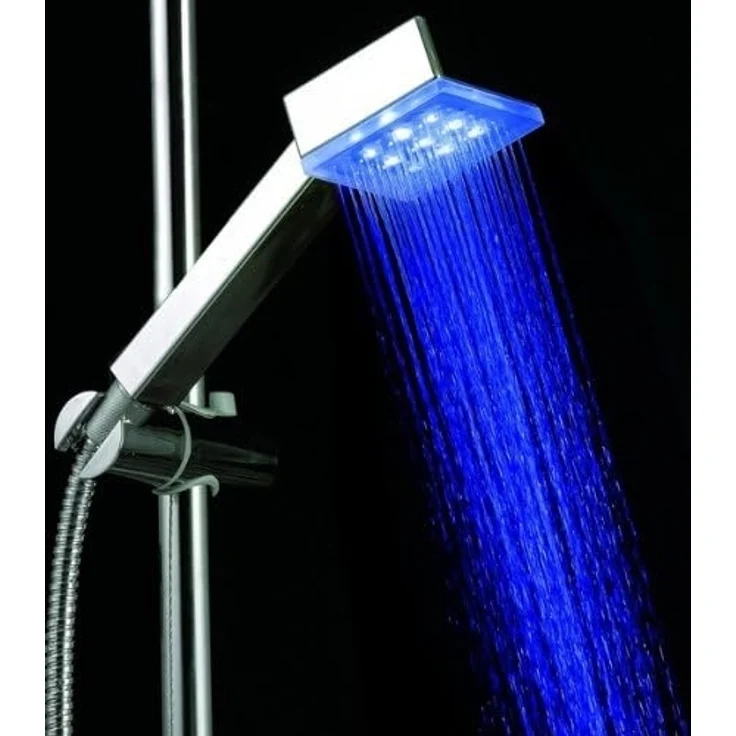 Duschbrause Brausekopf Duschkopf Dusche beleuchtet mit LED-Technik Farbwechsel – Bild 2