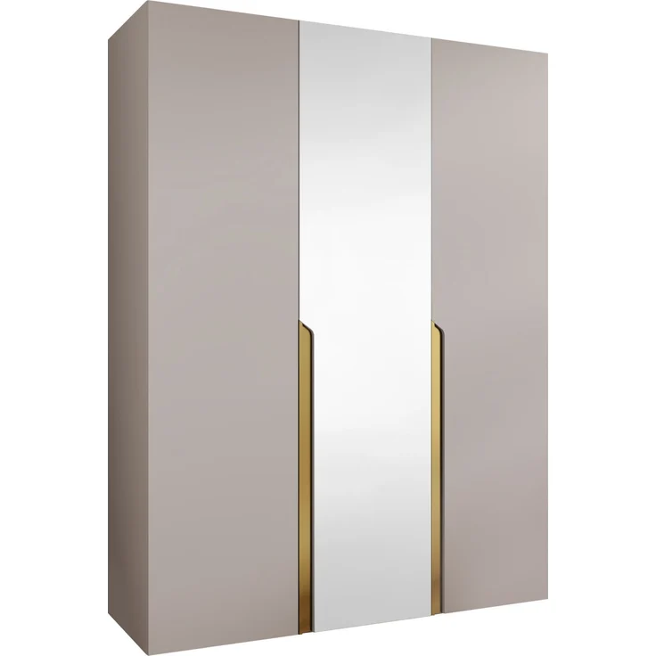 Kleiderschrank Veluna II 150 (Farbe: Cashmere / Cashmere + Gold) – Bild 1