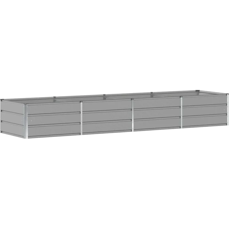 vidaXL Pflanzkübel Hellgrau 320 x 80 x 45 cm Stahl 42018144 – Bild 2