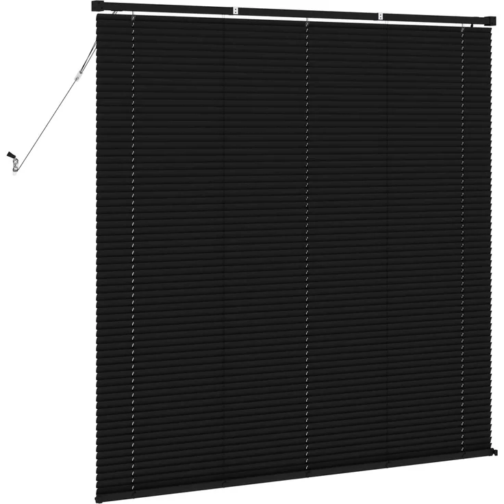 vidaXL Venezianische Jalousie Schwarz 150 x 130 cm 25 mm PVC 42003741 – Bild 6