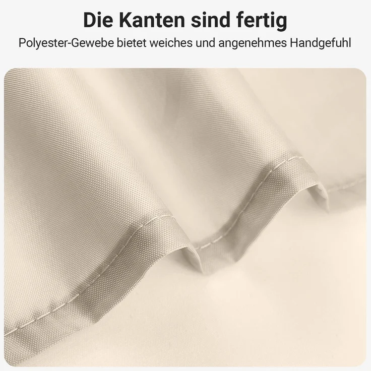 Duschvorhang 150x180cm Beige, Wasserabweisend, Antischimmel Textil – Bild 5