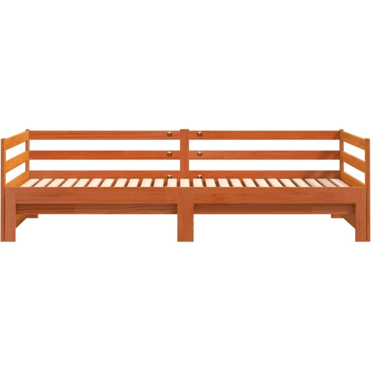 vidaXL Tagesbett Ausziehbar Wachsbraun 90x200 cm Massivholz Kiefer 847159 – Bild 8