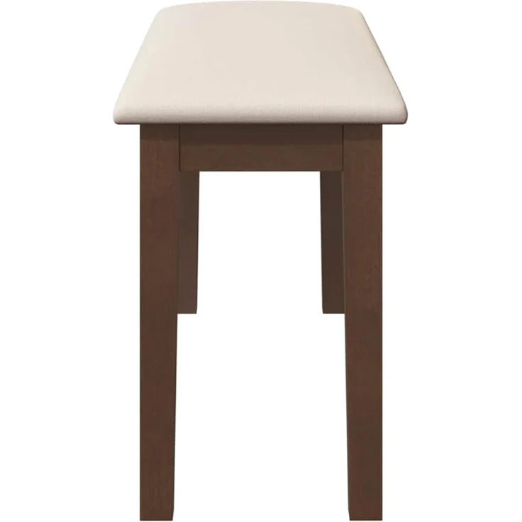 vidaXL Bank 90 cm Braun Massivholz Gummibaum 4102592 – Bild 5