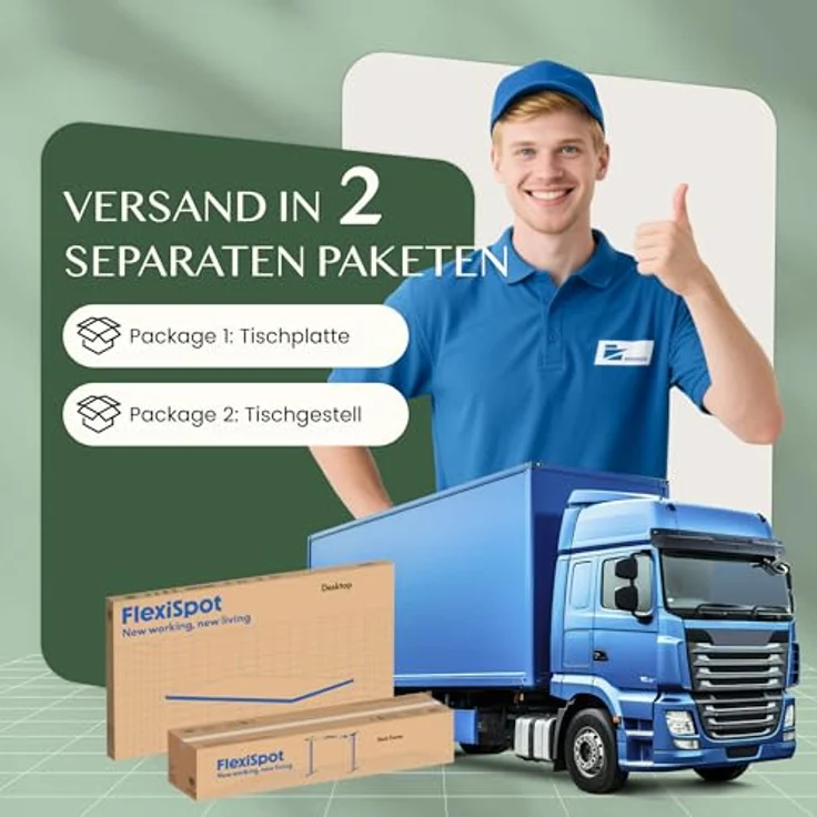 FLEXISPOT Höhenverstellbarer Schreibtisch 180x80 cm mit 2 Motoren & 25MM einteiliger Tischplatte,ergonomischer Bürotisch - Walnussbraun, Mousseweiß Gestell – Bild 11