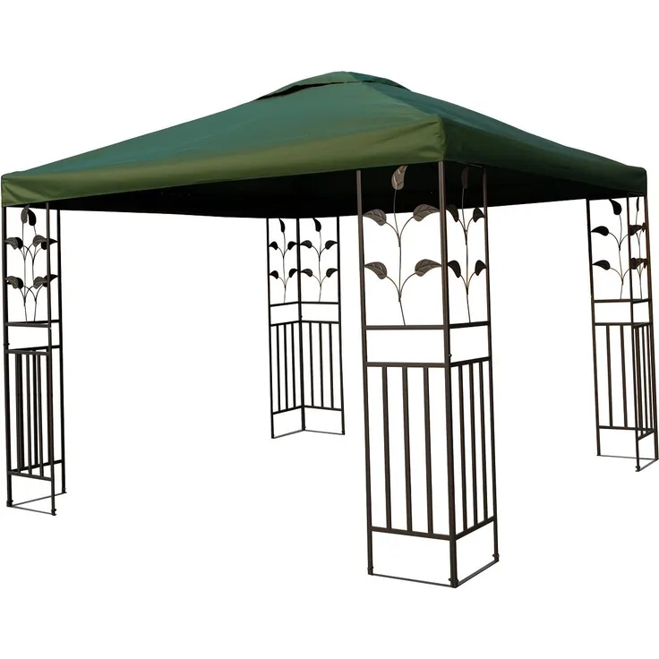 Metallpavillon 3x3 m Pavillon Pergola Gartenpavillon Partyzelt Festzelt stabil grün