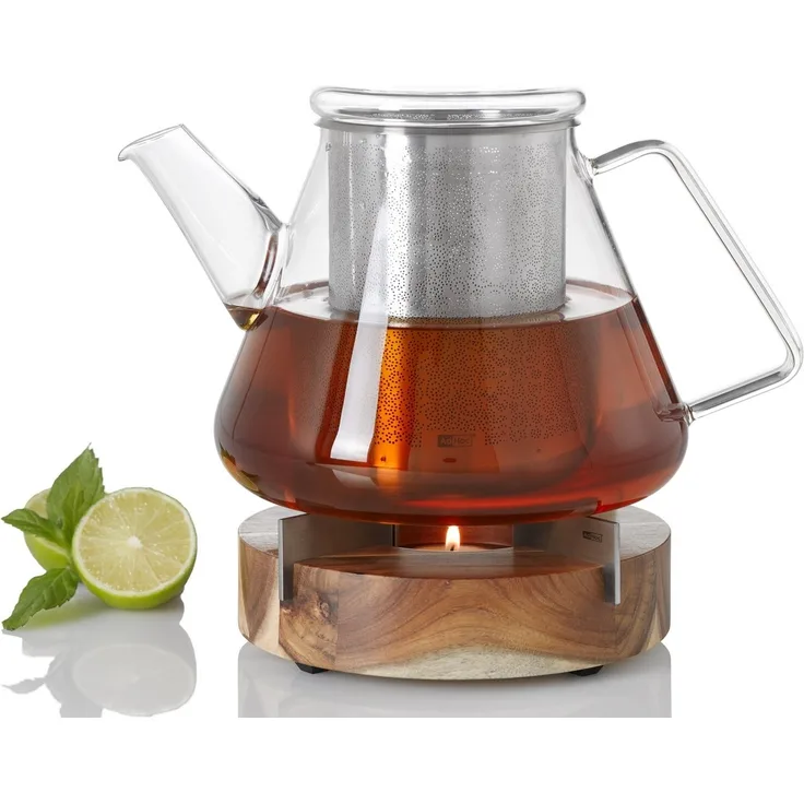 AdHoc Teekanne Set aus Teekanne Orient+ und passendem Stövchen Tuto, 1,5 l, (Sparset, Tee-Set), hochwertiges Material & preisgekröntes Design