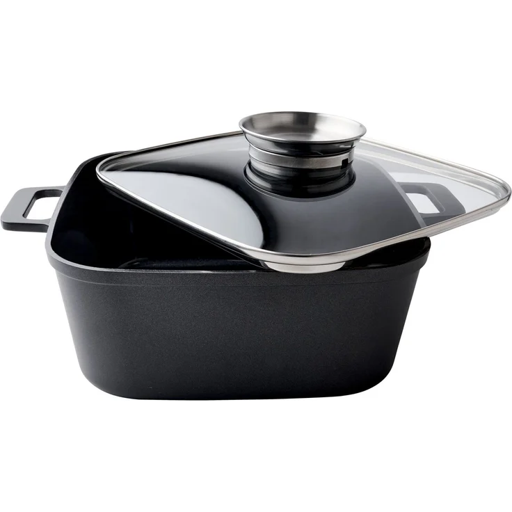 Homeware Braten- & Schmortopf, Aluminium schwarz, 24 x 10.5 x 24 cm, inkl Deckel – Bild 6