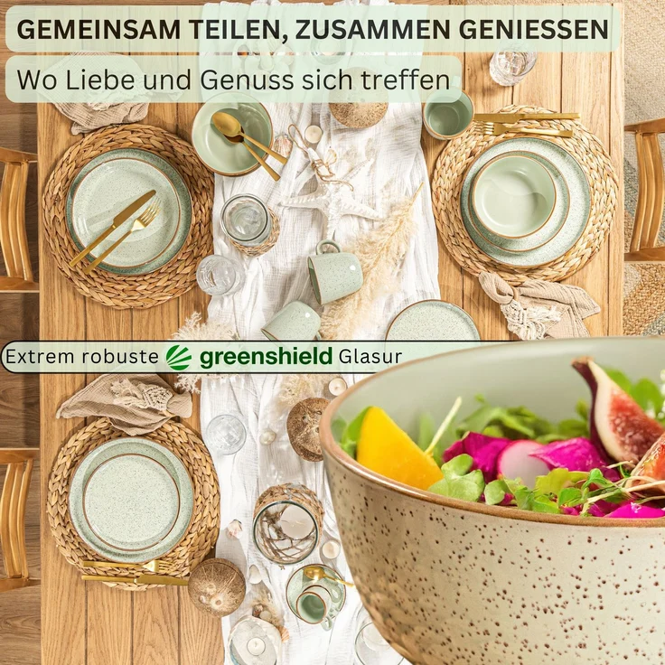 SÄNGER Schalen Set Rio Minze - 6 teilig aus Steingut – Bild 3